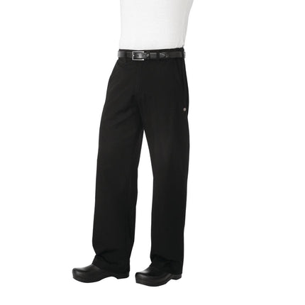 Executive Herringbone Black Chef Pants M | Chef Works 2