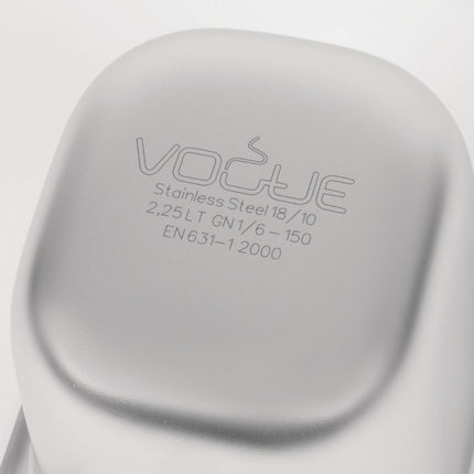 Stainless Steel GN 1/6 Container 150mm Depth | Vogue | 176x162mm 6