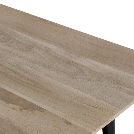 Bolero Bistro Dining Table with Mango Wood Top and Black Legs 1450mm 5