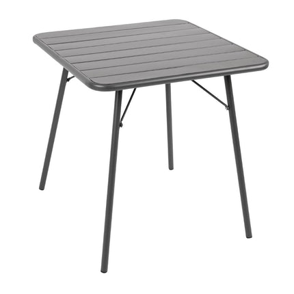 Square Steel Bistro Table Grey 70cm | Bolero