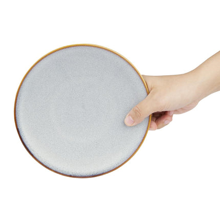 Grey Plain Coupe Plates 180mm | Olympia Drift | Porcelain 5