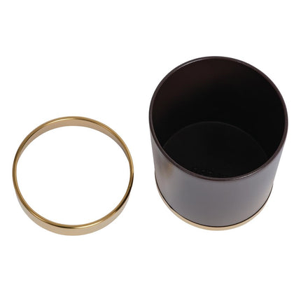 Brown Waste Bin with Gold Rim 10.2L | Bolero 3