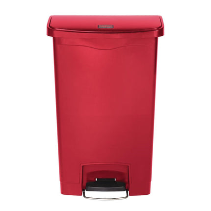 Front Step Pedal Bin 50L Red | Rubbermaid Slim Jim