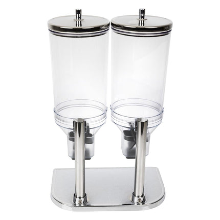 Double Breakfast Cereal Dispenser 2 x 4.5L with Stainless Steel and Chrome Finish | APS 4