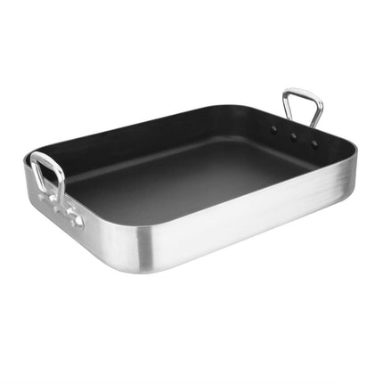 Aluminium Non-Stick Roasting Pan with Handles | Vogue | 80mm Deep 6