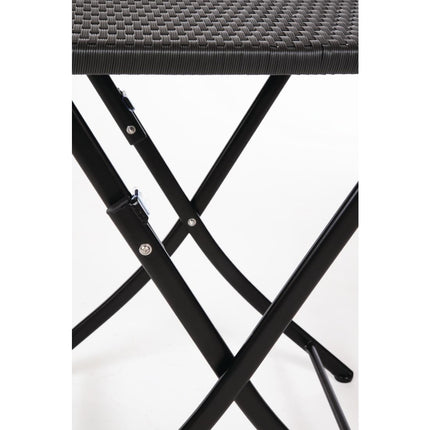Square Foldable Poly Rattan Table Black 60cm | Bolero 4