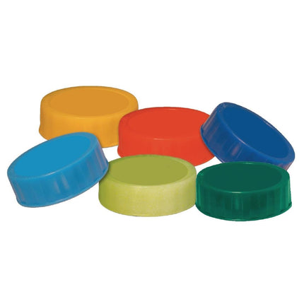 Colored FIFO Caps for FIFO Sauce Dispensers (6 Pieces)