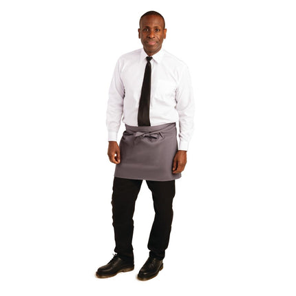 Short Grey Bib Apron | Whites 8