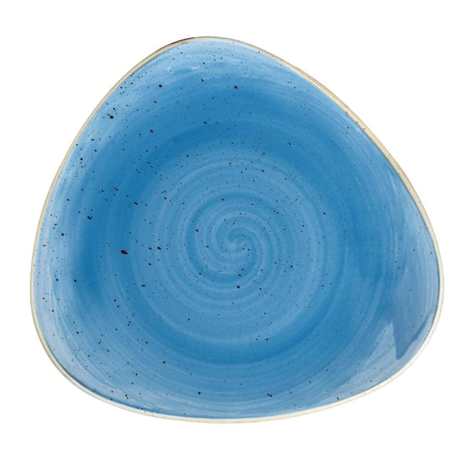Triangle Plate Cornflower Blue | Churchill Stonecast | 19.2cm