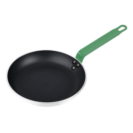 Non-Stick Frying Pan 240mm with Green Handle | Hygiplas Teflon Platinum Plus