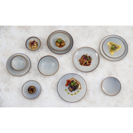 Grey Plain Coupe Plates 280mm | Olympia Drift | Porcelain 8