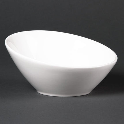 Lumina Oval Slant Serving Bowls 14.8cm | Olympia (6 Pieces)