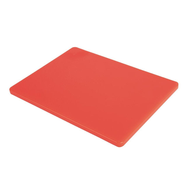 Red LDPE Cutting Board | Hygiplas | 30.5x22.9x1.2 cm