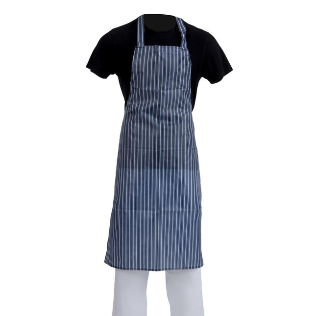 Waterproof Apron Blue-White Striped | Whites