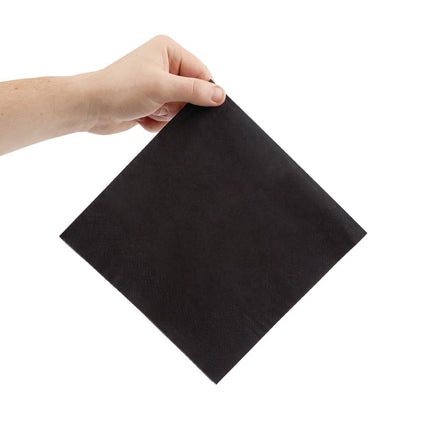 Recyclable 3-Ply Black Dinner Napkins 40x40cm 1/4 Fold | Fiesta 3