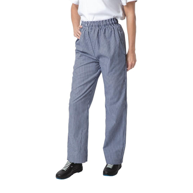 Vegas Blue-White Checked Chef Pants S | Whites 2