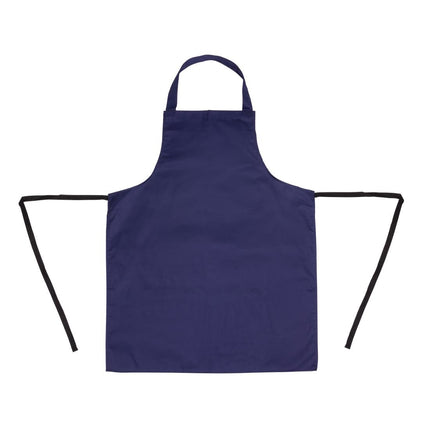 Durable Dark Blue Polyester-Cotton Halter Apron | Whites | 96.5x71.1 cm 3