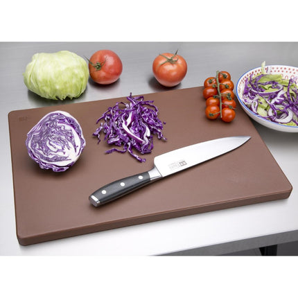 Extra Thick LDPE Cutting Board Brown 450x300x20mm | Hygiplas 4