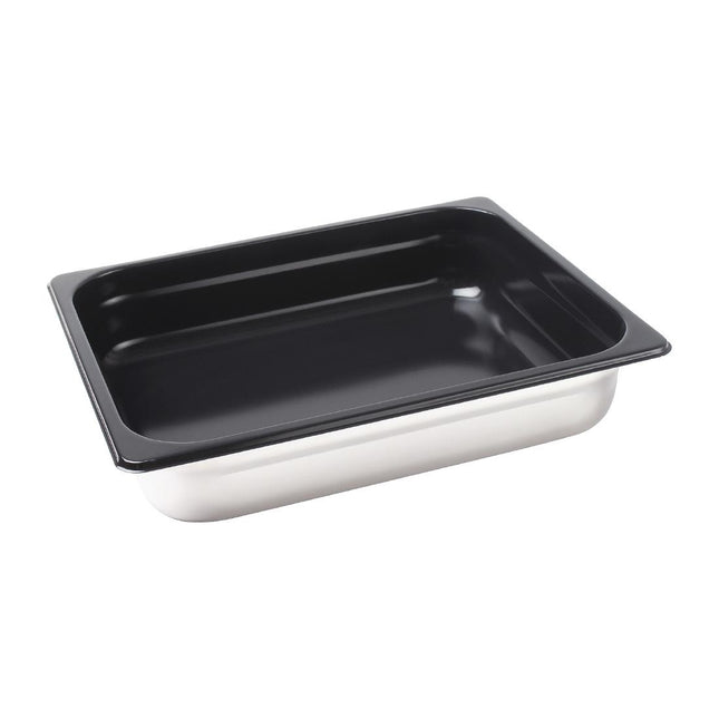 Stainless Steel GN 1/2 Pan with Non-Stick Coating 65 mm Depth | Vogue | 400x265 mm