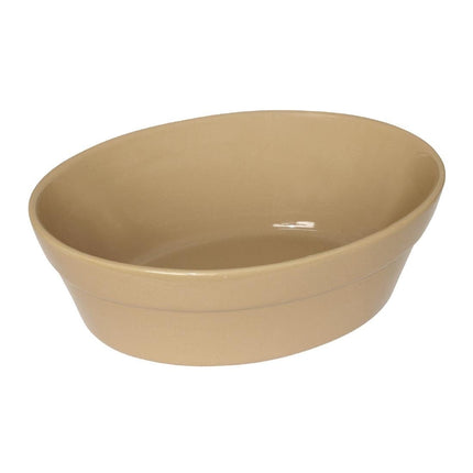 Oval Stoneware Dishes 18x13.3cm | Olympia | Set of 6