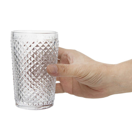 Hi Ball Tumblers 350ml with Diamond Cut Design | Olympia Eva 4