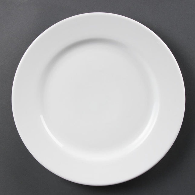 Dinner Plates with Wide Rim 31cm | Olympia Whiteware | Set of 6