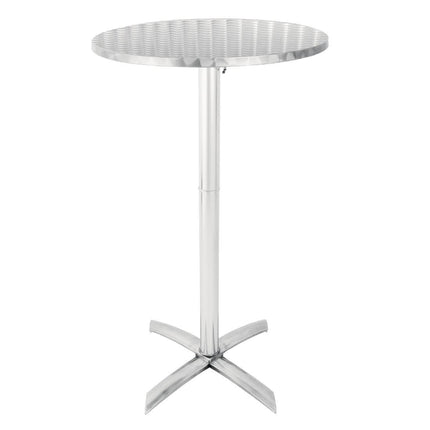 Bolero Round Tilt-Top Stainless Steel Standing Table