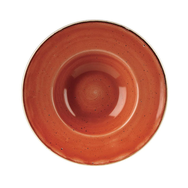 Medium Stonecast Spiced Orange Wide Rim Bowl 23.88cm | Churchill