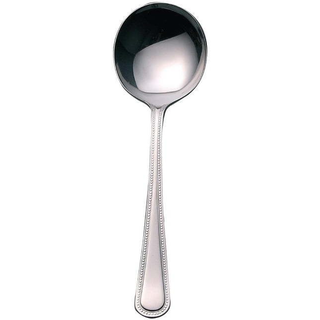 Soup Spoons High Gloss 18/0 Stainless Steel with Bead Edge | Olympia Bead