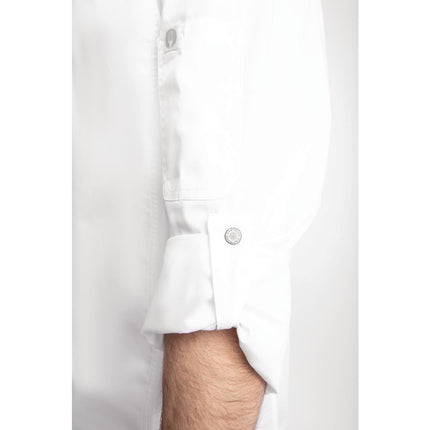 Unisex Long Sleeve Chef Jacket with Zipper White M | Chef Works Urban Hartford 7