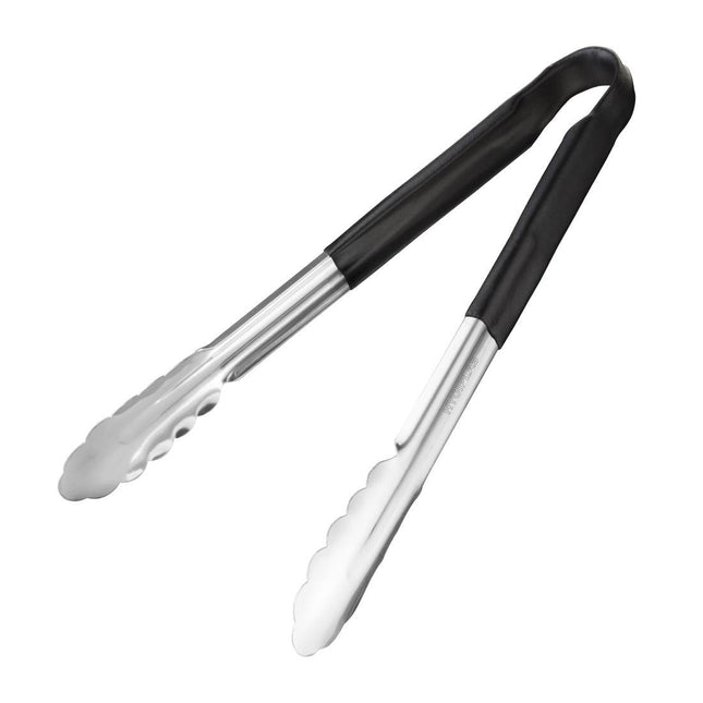 Color-Coded Black Stainless Steel Serving Tong 30cm | Hygiplas