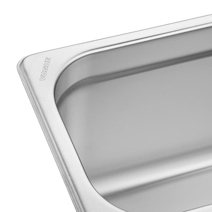 Stainless Steel Gastronorm Pan 2/4 Size 150mm | Vogue 4