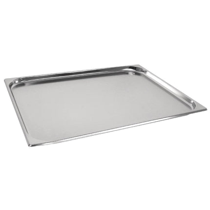 Stainless Steel GN 2/1 Pan 20mm Depth | Vogue