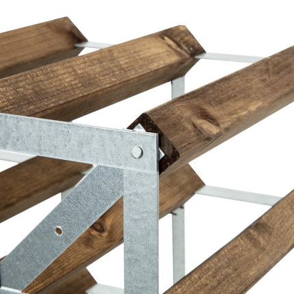Dark Wood Wine Rack for 42 Bottles 6