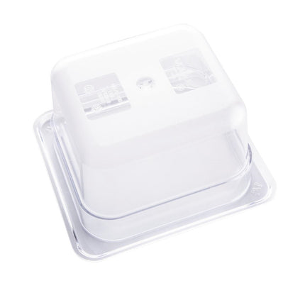 Polycarbonate Gastronorm Container Transparent 100mm | Vogue | GN 1/6 5
