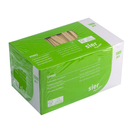 FSC® Wooden Two-Point Toothpick Individually Wrapped 65 mm | Sier Disposables 2