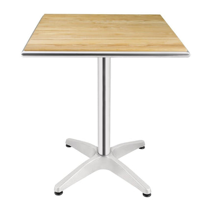 Square Terrace Table with Ash Wood Top 60cm | Bolero