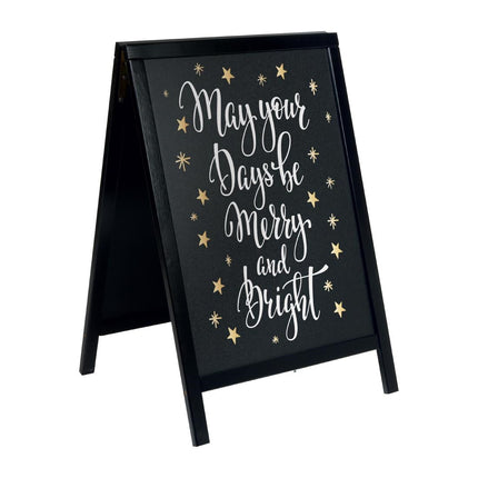 Small Black Woody Sidewalk Chalkboard | Securit 3