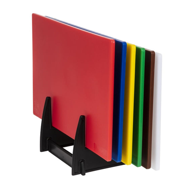 LDPE Cutting Board Set with Rack 450x300x10mm | Hygiplas 2