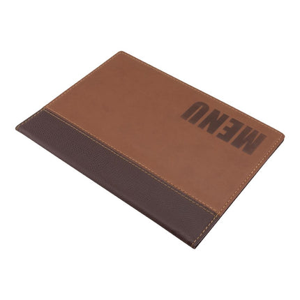 Synthetic Leather Menu Holder A5 Brown | Securit Trendy 3