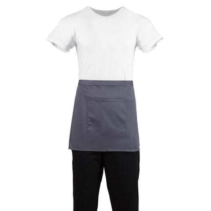 Short Grey Bib Apron | Whites 2