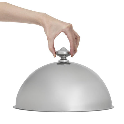Stainless Steel Cloche 29.5 cm | APS | 18/0 High Gloss with Chrome Knob 7
