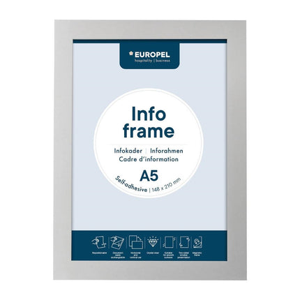Self-Adhesive Info Frame Set 2 Pieces A5 Silver | Europel