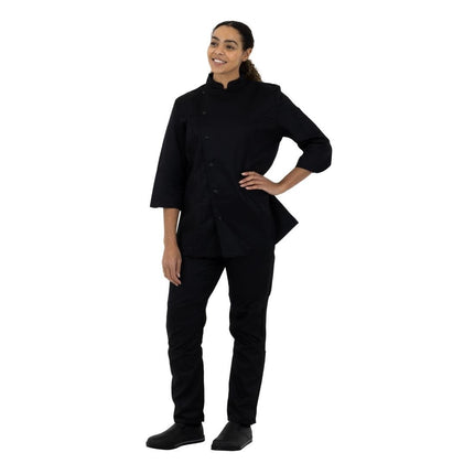 Women's Tailored Black Chef Jacket | Whites | Size S 9
