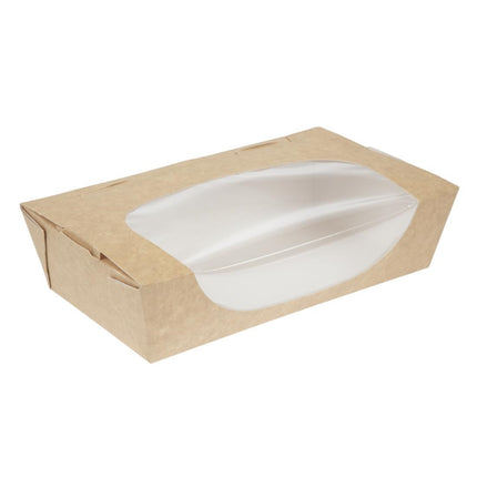Kraft Salad Bowls with Window and Closure 1L | Colpac
