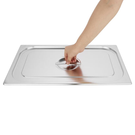 Stainless Steel 1/1 Gastronorm Pan with Lid | Vogue 3
