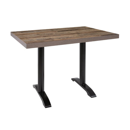 Pre-Drilled Rectangular Tabletop Urban Dark 1100x700 mm | Bolero 6