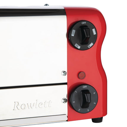6-Slot Red Toaster with Timer | Rowlett Esprit | Includes 2 Spare Elements & 2 Toast Holders 6
