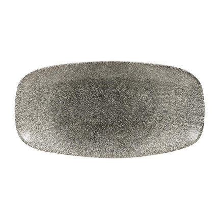 Raku Quartz Black Chefs Oval Plate 29.8 x 15.2cm | Churchill Studio Prints