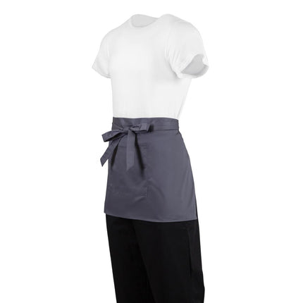 Short Grey Bib Apron | Whites 4